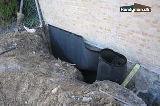 Fugtsikring af kælder med grundmursplade