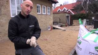 Før du lægger fliser / belægningssten. Om bundsikring og grus.